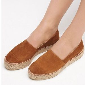 LK Bennett TALIA TAN SUEDE ESPADRILLE FLATS size 8 us EU 39 excellent condition